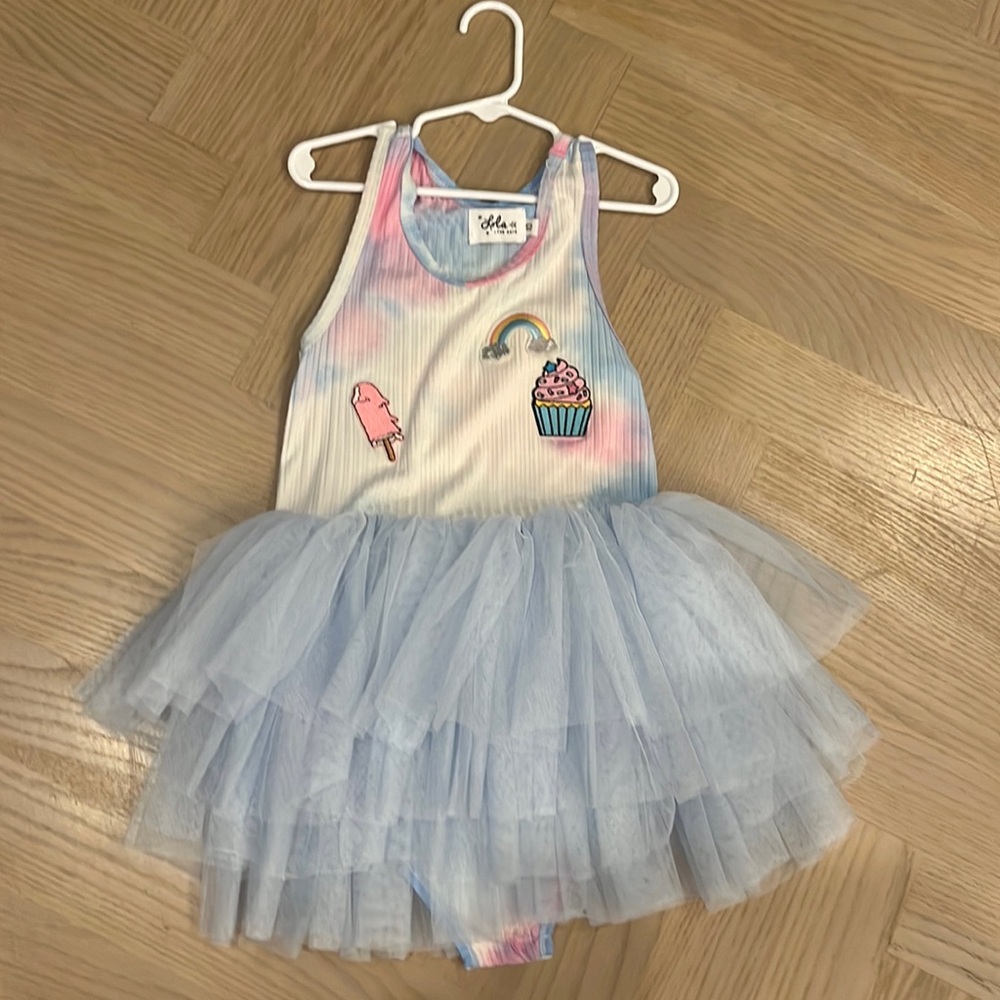 Lola and the Boys tie dye tutu dress birthday sz 10